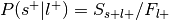 P(s^{+}|l^{+}) = S_{s+l+} / F_{l+}
