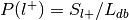 P(l^{+}) = S_{l+} / L_{db}