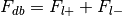 F_{db} = F_{l+} + F_{l-}